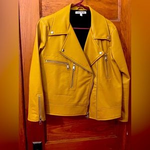 Mustard Faux Leather Jacket
